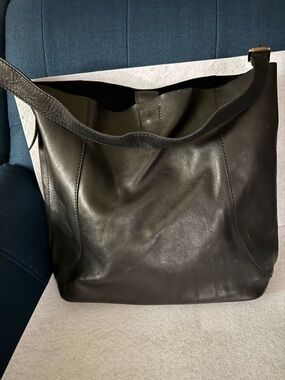 Marta Ponti Black Satin Satchel Bag